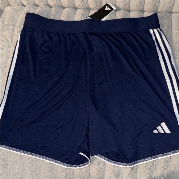 Adidas Dark Blue Sports Shorts with White Accents - Picture 1 of 1